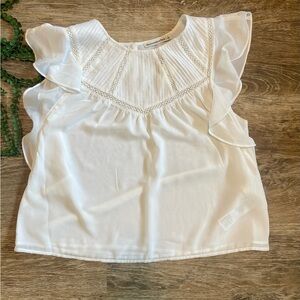 Abercrombie Sheer Ruffled Blouse